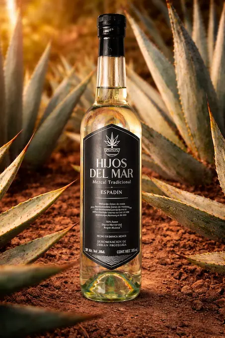Botella de mezcal espadín artesanal 500ml de Origen Mazunte