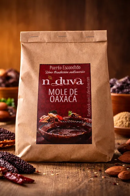 Bolsa de mole rojo 500g de Origen Mazunte Oaxaca